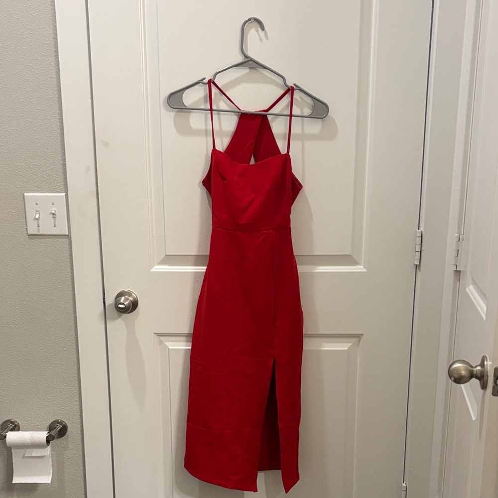 Hello Molly Strapless Red Dress